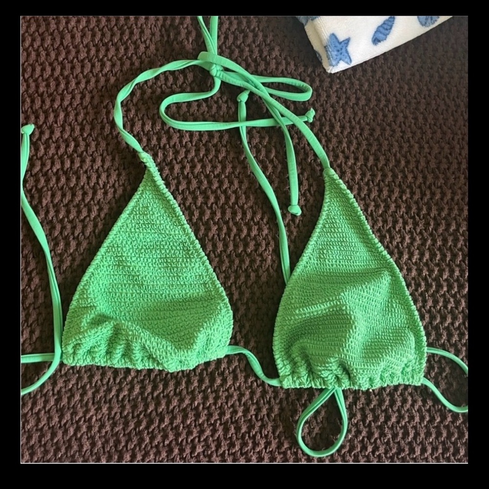 PacSun Green Triangle Bikini Top